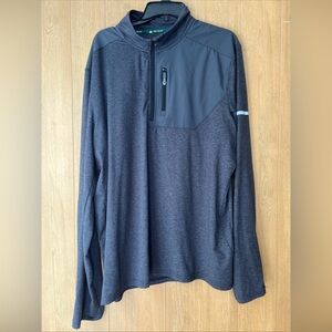 Tek Gear Athletic Shirt Men’s XXL Heather Gray Long Sleeve 1/4 Zip Pullover